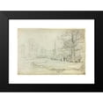thumbnail image 2 of Camille Pissarro 24x17 Black Modern Framed Museum Art Print Titled - Landscape in Montfoucault (1864), 2 of 5
