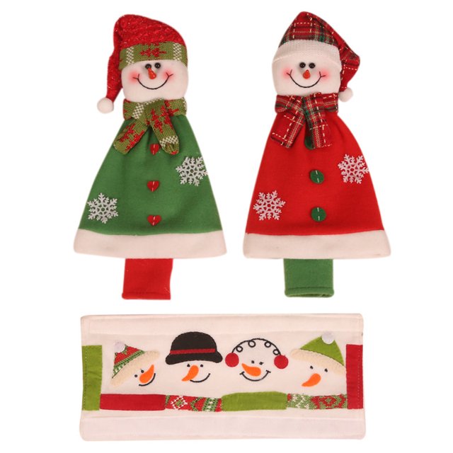 Manija de puerta doble NQ para horno microondas de Navidad guantes cubierta protectora