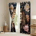 thumbnail image 3 of Manfei Woodland Wildlife Blackout Curtains Set of 2 (52x84 Each) for Teens, Jungle Lion Print Window Curtains, Rustic Floral Curtains and Drapes, Window Curtains Home Decor, 3 of 6