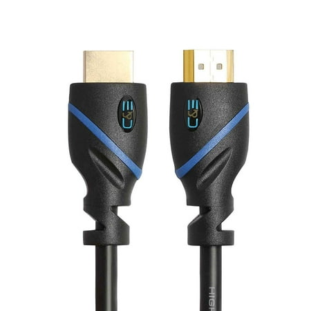 1.5ft (0.4M) High Speed HDMI Cable Male to Male with Ethernet Black (1.5 Feet/0.4 Meters) Supports 4K 30Hz, 3D, 1080p and Audio Return