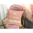 thumbnail image 2 of Set of 4 Throw Pillow Covers Happy Happiness Quotes Wording Inspirational Pillow Cases Polyester Linen Farmhouse Colorful Decor Pillow Covers with Saying Housewarming Gifts, 2 of 6