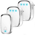 thumbnail image 1 of Wireless Doorbell, 300m Range, 36 Ring Tones, 4 Volume Levels, 1 Transmitter & 2 Receivers, 1 of 5
