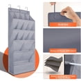 thumbnail image 5 of Hanging Shoe Organizer - Holds 12 Pairs, Door-Mounted Shoe Rack with Pockets for Closet Storage, Space-Saving Design (Grey), 5 of 10