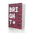 thumbnail image 2 of Pink Teal Leopard Word Bright Greetings Card Plus Envelope Blank inside, 2 of 3