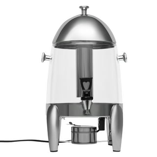 Miumaeov 12L/3.2ga Coffee Urn Hot Cold Beverage Dispenser with Stainless Steel Lid, Size: 28*28*50cm/11*11*19.7 inch, Silver