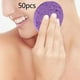 thumbnail image 4 of Esponjas faciales, discos limpiadores faciales, prácticos, profesionales, artículos esenciales para cuidado de piel en viajes. Lavan suavemente Morado 50 piezas, 4 of 8