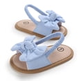 thumbnail image 3 of Baby Girl Bowknot Sandals Summer Beach Shoes Outdoor First Walker Infant Girls oft Sole Princess Flat Non-Slip Shoes, 3 of 7