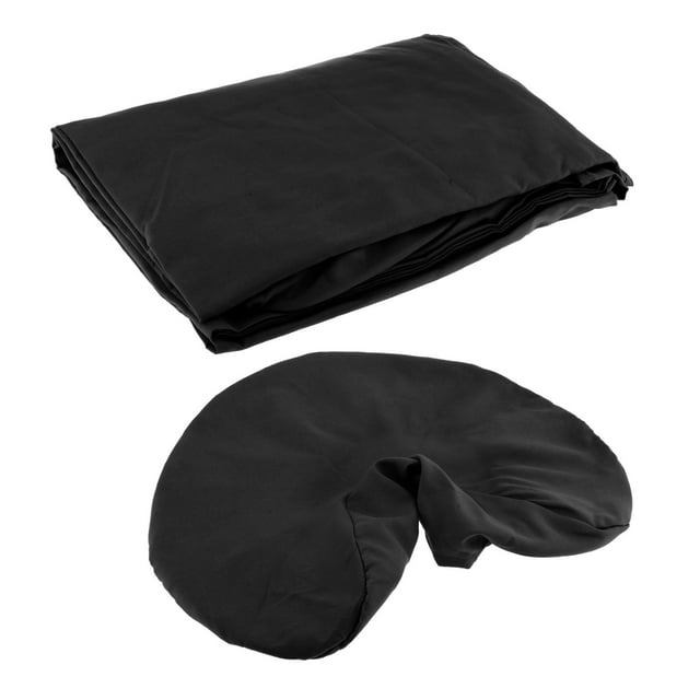 Juego de sábanas para mesa de 3 piezas Yuyangstore sábana ajustable suave transpirable funda para cama de SPA cara Negro