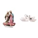 thumbnail image 1 of Decoración de escritorio de resina acrílica, estatuas de cisne DIY, adorno de mesa único, regalo para el hogar, figuras de pareja, figuras de pájaros, 1 of 8