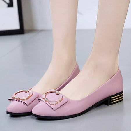 

Fashion Women Patent Leather Pumps Casual Single Shoes Flat Wedding Office Shoes
