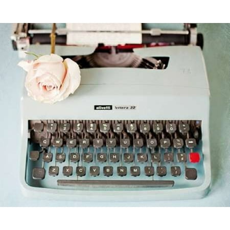 Blue Poster Paint Back In Time Blue Typewriter Poster Print by Susannah Tucker Photography (20 x 24) ()