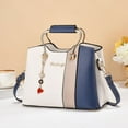 thumbnail image 2 of Stylago Purses and Handbags for Women with Pendant Leather Top Handle Tote Bag Color Blocking Crossbody Shoulder Bags Blue, 2 of 5