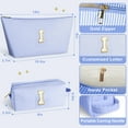 thumbnail image 3 of DAKIMOE Makeup Bag Cosmetic Bags Organizer Personalized Initial Travel Essentials Toiletry Bag for Birthday Christmas Girlfriend Teacher Valentines Day Gifts, 3 of 9
