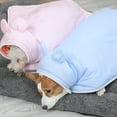 thumbnail image 4 of Sudadera con capucha para perro, suéter cálido y suave para perro, conjunto con sombrero, otoño, invierno, petBlue a cuadros.S, 4 of 5