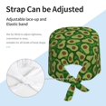 thumbnail image 3 of Yiaed Big Colorful Avocados Print Turban Hat for Women Men Comfortable Adjustable Cleaning Working Cap with Sweatband, 3 of 4