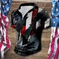 thumbnail image 2 of UAYOTSE American Flag Eagle Shirt for Men, 1776 July Patriotic T-Shirt with Glitter Accents 3XL Black, 2 of 4