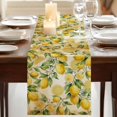 thumbnail image 3 of Table Runners 60 Inches Long Dress Scarves, Lemon Farmhouse Kitchen/Dining Table Runner, Small Coffee Tablerunners, Farmhouse Vintage Summer Retro Fruits Yellow Brown 13x60 Inch, 3 of 9