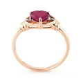 thumbnail image 5 of Galaxy Gold 1.01 ct 14k Solid Rose Gold Embrace of Love Heart Shape Ruby Diamond Ring 4343 (7), 5 of 6