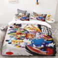 thumbnail image 3 of Funda nórdica Sonic 3D Exquisito juego de cama con estampado digital de dibujos animados Anime Edredón cama juvenil Decoración del hogar Regalo para niños, 3 of 5
