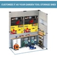 thumbnail image 6 of 5 ft. W x 3 ft. D Outdoor Iron & Solid Wood Lean-To Tool Storage Shed with Two Doors and Windows, 6 of 6