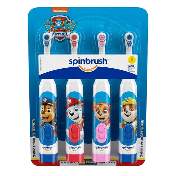 Spinbrush Kid's Paw Patrol Battery Toothbrush, 4 pk.