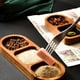 thumbnail image 5 of Bandeja Rectangular de Madera Maciza Bandeja para Condimentos Bandeja para Desayuno Bandeja para Sushi Bandeja para Salsa Bandeja para Condimentos para Cenas de Cocina A, 5 of 5