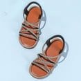 thumbnail image 6 of newwalpole Girls' Toddler Butterfly Sandals Comfy Hook-and-Loop Summer Shoes for Kids Gray for Size 8.5, 6 of 7
