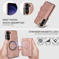 thumbnail image 3 of Allytechgroup Detachable Cards Holder Case for Samsung Galaxy S25, RFID Blocking 2 In 1 Wallet PU Leather Case with Stand Compatible with Magsafe Shockproof Cover for Samsung Galaxy S25, Rosegold, 3 of 5