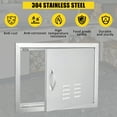 thumbnail image 4 of Puerta de Acceso para BBQ 24"x17", Puerta Exterior para Cocina con Acero Inoxidable 304 Resistente al Clima, 4 of 8