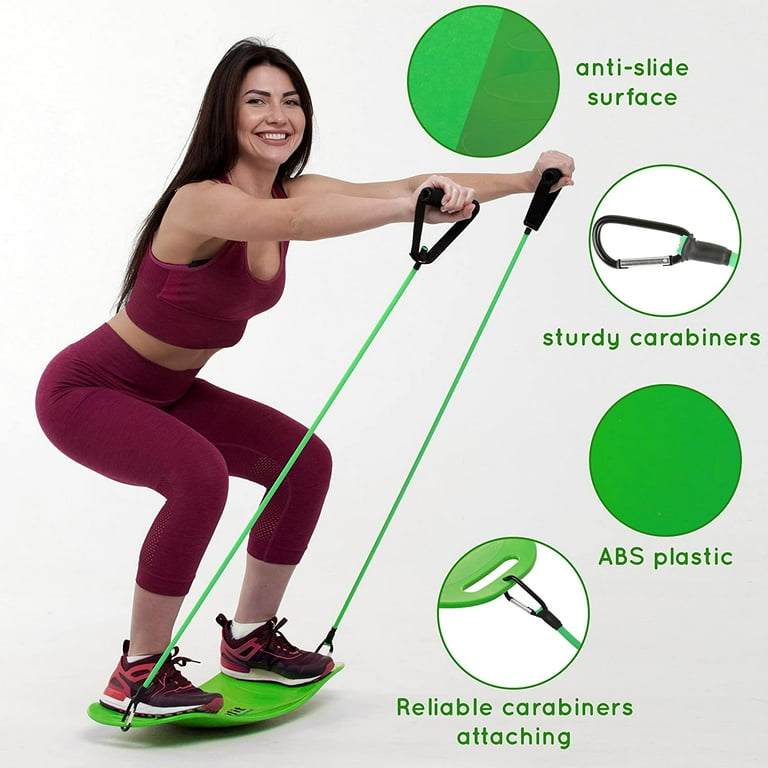 Solofit Balance Board with Resistance Bands Fitness Board for Adults The Abs Legs Core Workout Balancing Board Ideal for Core Workout Dancers