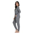 thumbnail image 2 of #FollowMe Womens Hacci Pajama Pant Set  Warm, Comfy Sleepwear (Charcoal - Stars, X-Large), 2 of 3