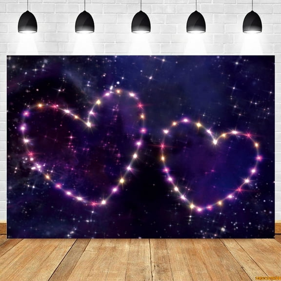 Glitter Love Heart Backdrop February 14 Valtine's Day Dating Proposal Wedding Photography Background r Photostudio Props
