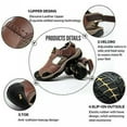 thumbnail image 3 of Mens Leather Sandals Up to Kojanyu Outdoor Men's Leather Shoes Non-Slip Anti-Kick and Anti-Collision Beach Sandals Brown 12(45), 3 of 9