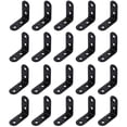 thumbnail image 1 of unbranded 20Pack Right Angle Bracket For DIY Projects Black Stainless Steel, 1 of 6