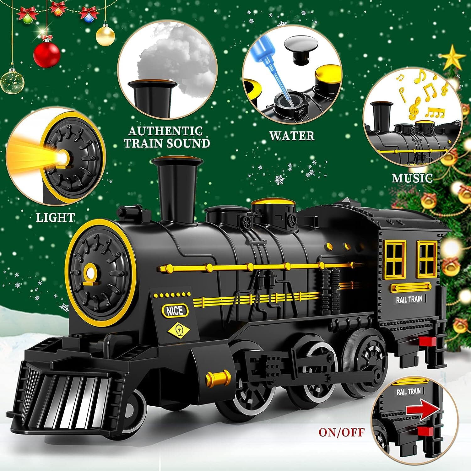 Electric Christmas Train Toy Set Car Railway Tracks Steam Locomotive Engine  Diecast Model Educational Game Boy Toys For Children | Electric Toy Train  Set India | web.siu.edu.so