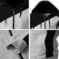 thumbnail image 4 of EIMELI Men‘s Hoodie Pullover Jacket  Contrt Color Long Sleeve Zipper Closure Sweatshirt Loose Drawstring Coat, 4 of 5