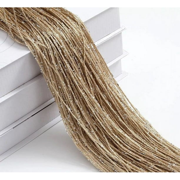 Nvzi Cortina de lentejuelas para puerta, cortinas de hilo para puerta, 39 x 79 pulgadas para colgar,sin cuentas, decorativas con cuentas, champán