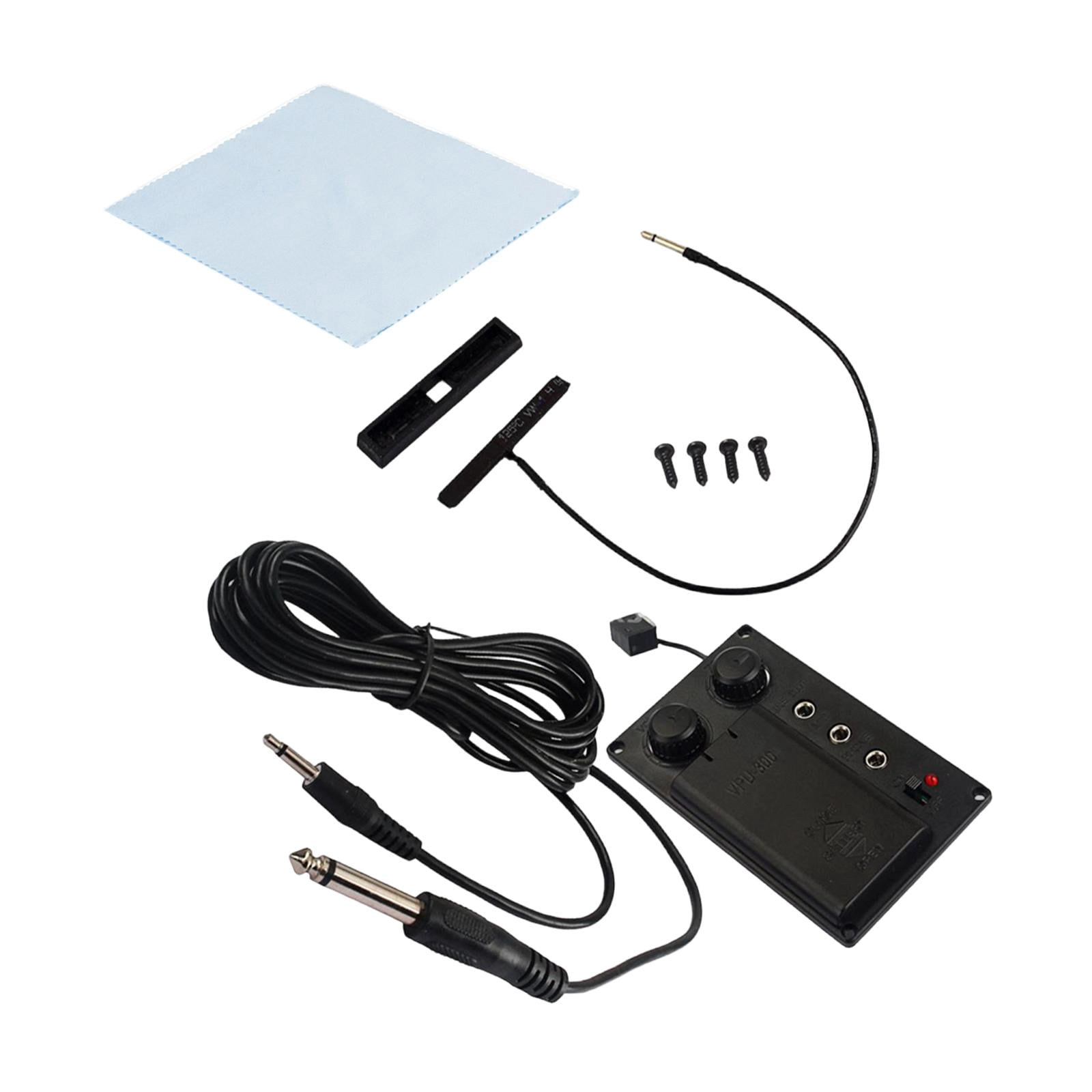 MERIGLARE Violin Pickup, VPU-300 Portable Musical Instrument Accessory Microphone Pickup for Bass, Banjo, Ukulele, Harp, Acoustic Guitars