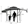 thumbnail image 2 of M optimized Grill Gazebo, 5x8ft Double Layer BBQ Gazebo, Outdoor BBQ Waterproof Patio Canopy Tent Extra Shadow with Double Sided Awning, 2 of 7