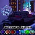 thumbnail image 5 of 3D Infinity Dodecahedron Light, Cool Space LED Night Lamp,Furniture Decoration Table lamp Party Atmosphere with Base, 5 of 10