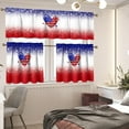 thumbnail image 2 of American Flag Kitchen Home Window Curtains Valance & Tier Set, 3 PCS Set Rod Pocket Short Curtains, Window Treatment Tier for Living Room Bathroom Farmhouse Decor, 2 of 6