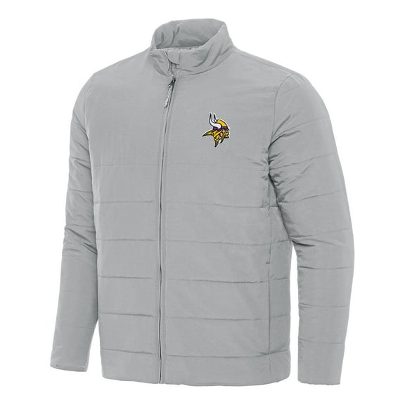 Men's Antigua  Gray Minnesota Vikings Swelter Full-Zip Jacket