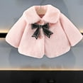 thumbnail image 5 of Edvintorg 6M-6Y Infant Girl Clothes Winter Fleece Coat Solid Color Long Sleeve Thick Turn Down Collar Plush Coats Jackets for Kids Girls, 5 of 7