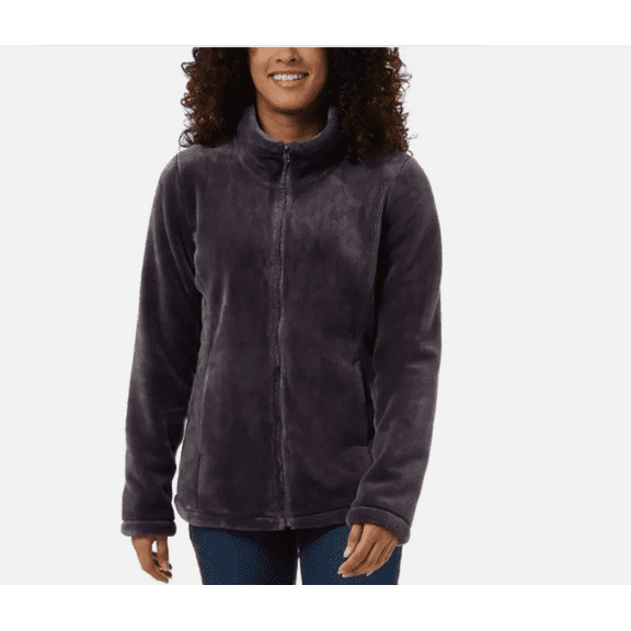 32 Degrees Women's Plush Faux Fur Jacket � Full Zip, Soft & Cozy - Plus Sizes Available (Purple, S)