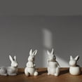 thumbnail image 3 of Mini figuritas de conejo de cerámica Advancent decoración blanca pura Tipo F, 3 of 6