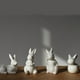 thumbnail image 2 of Figuritas de conejo de cerámica Bewildely blanca para decoración de muebles, 2 of 6
