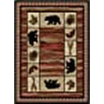 thumbnail image 3 of Rustic Lodge, Bear Cabin 5x7 Area Rug, 5'3"x7'3" Multi 7463, 3 of 5