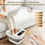 Collapsible Foot Spa Bath with Heat and Massage Rollers, Touch Screen, Bubble, Foot Pedicure Kit, Temperature Control