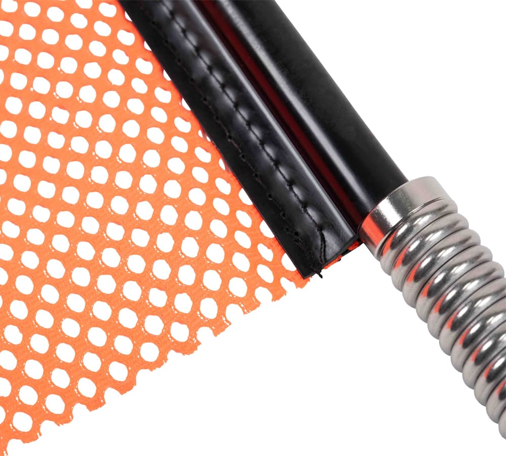 EZ Mount 18" x 18" Jersey Orange Mesh Safety Flag DOT Compliant - (4 Pack)