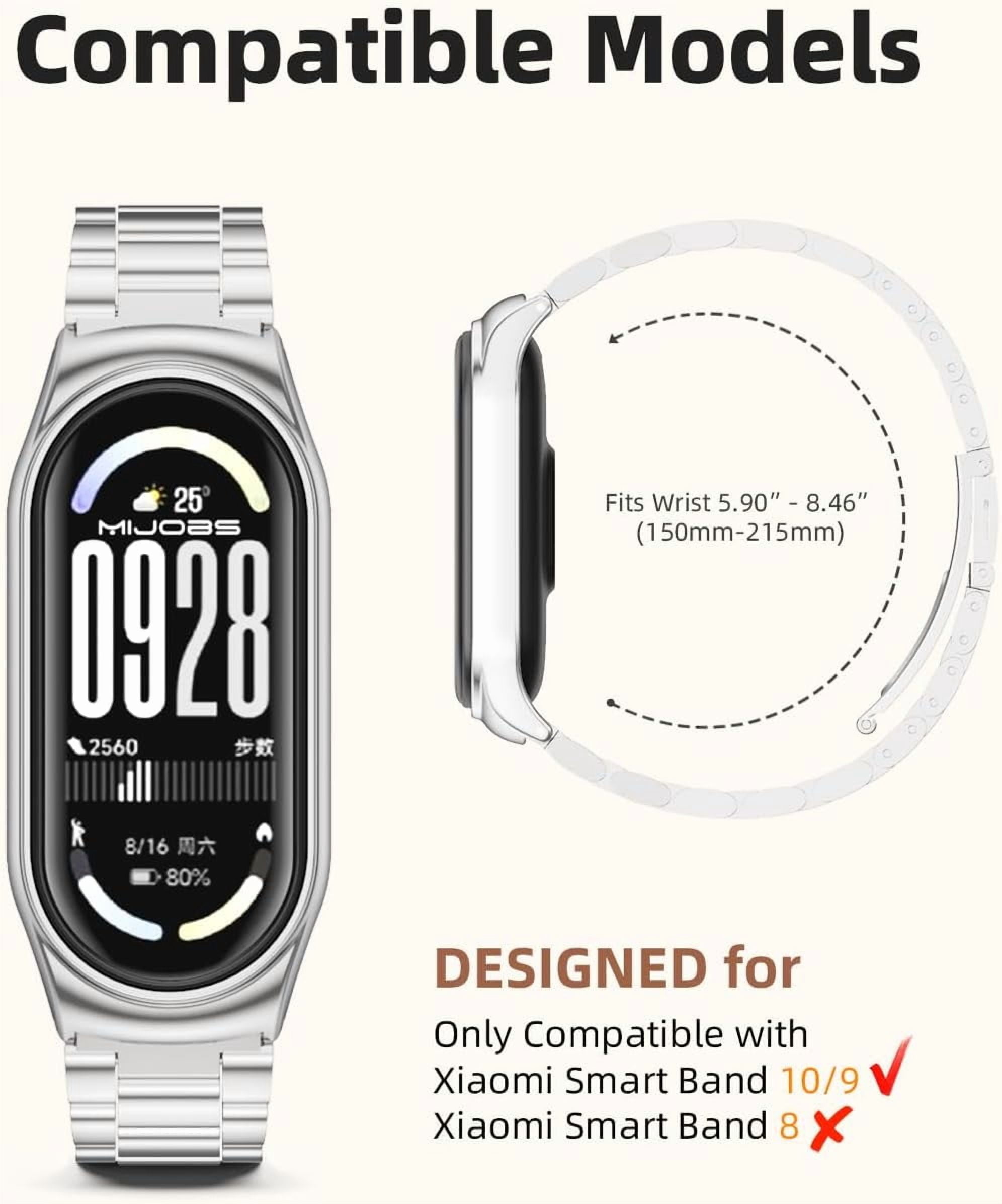 CRKMGS-Strap for Xiaomi Mi Band 10/9 Breathable Replacement Strap for Mi Fit Band 9 SmartWatch Straps Wristband Bracelet for Women Men